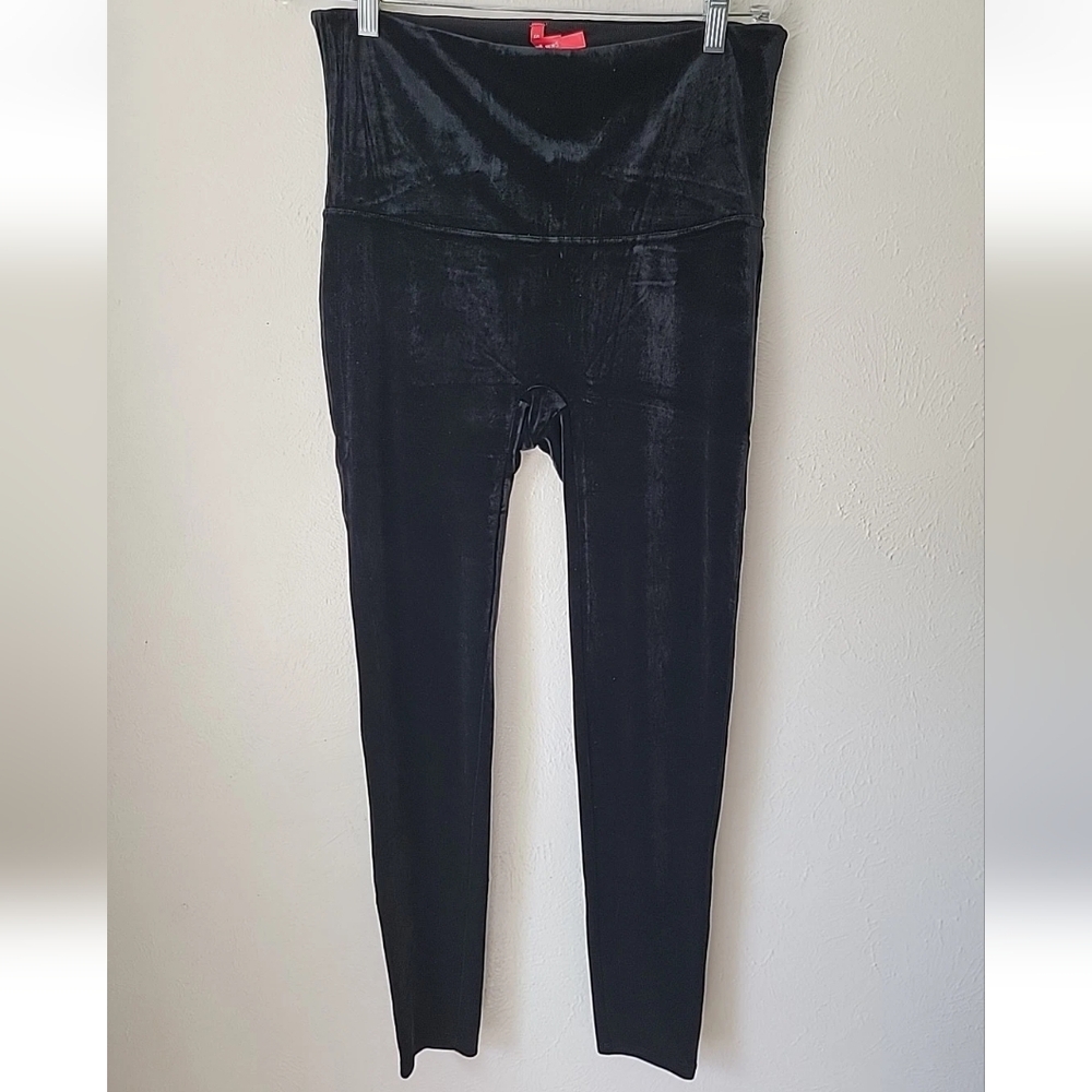 SPANX Black Velvet Leggings